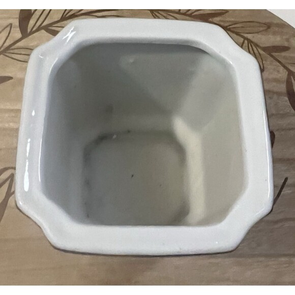 Vintage Chinoiserie Floral Butterflies Ceramic Hand Painted 4" Indoor Planter - Picture 11 of 12